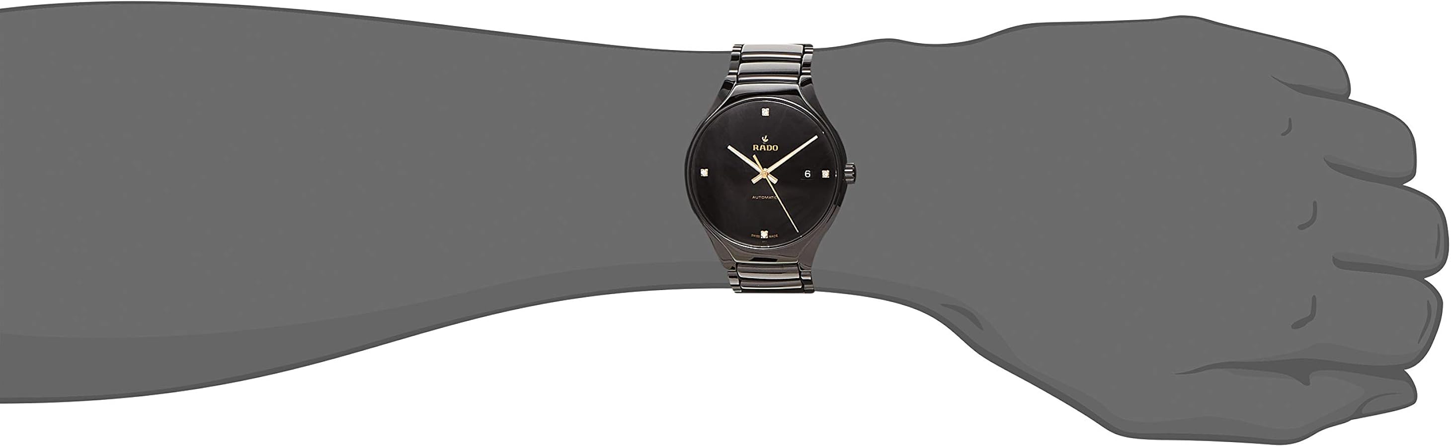 Amazon.com: Rado True Automatic Diamonds Unisex 1.575 in : Ropa